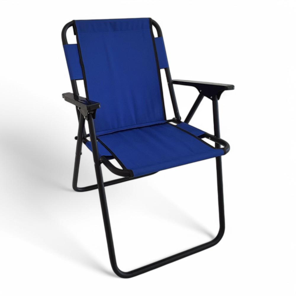 Foldable Picnic Chair (plastic Arm) Blue