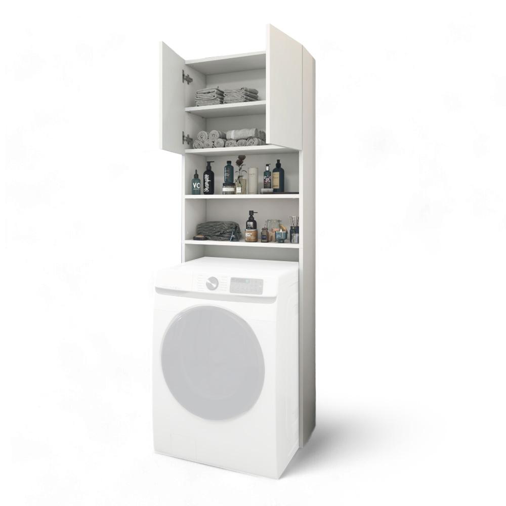 WASHING MACHINE CABINET with 2 DOORS - WHITE