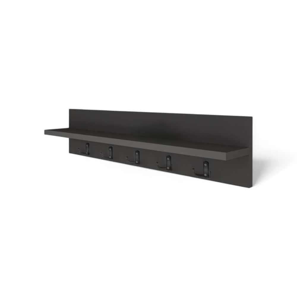 WALL MOUNTED CLOTHES HANGER 80 CM - ANTHRACITE