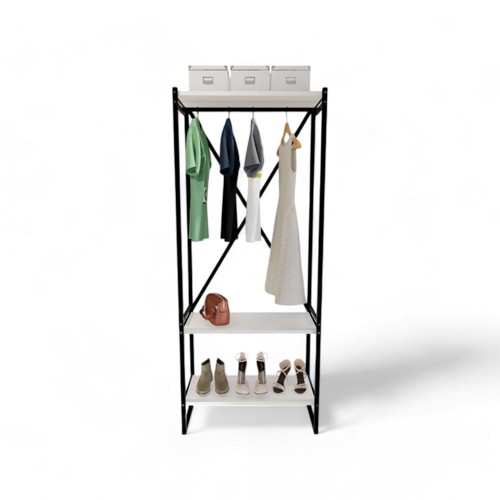 Metal Coat Stand,shoe Rack White