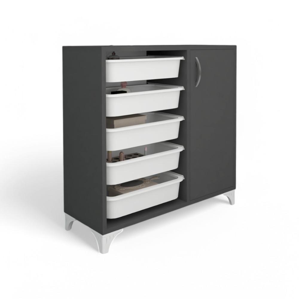 5 BASKETS MULTIPURPOSE CABINET - ANTHRACITE