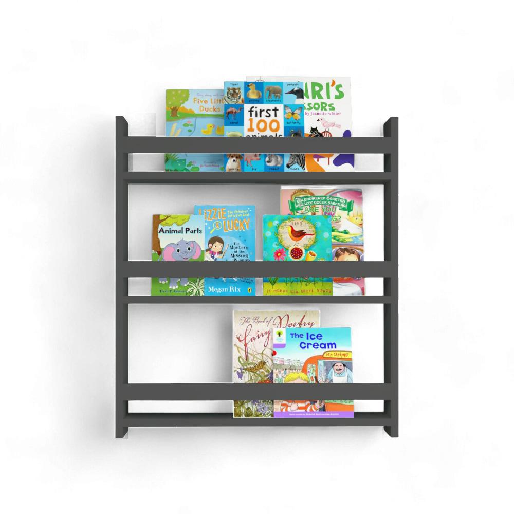 3 SHELVES MONTESSORI BOOKSHELF - ANTHRACITE
