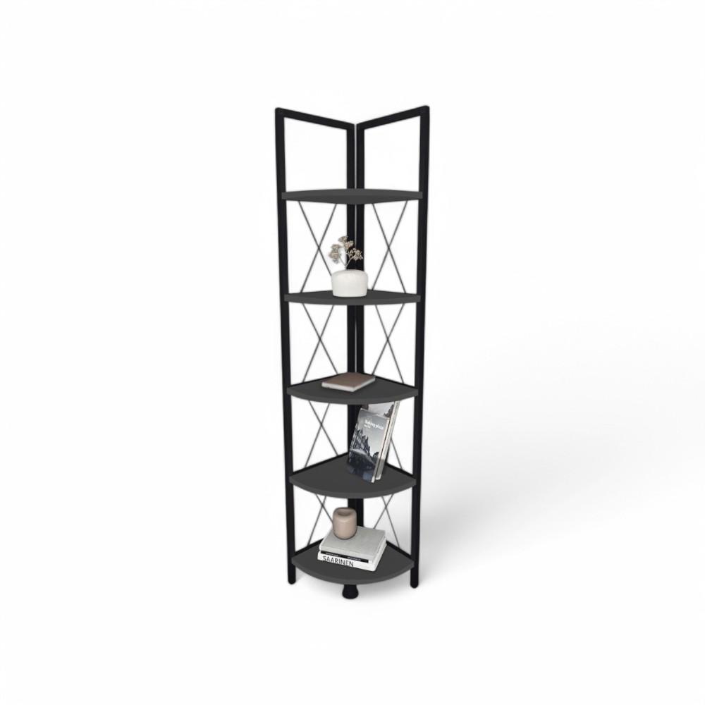 CORNER BOOKSHELF - Anthracite