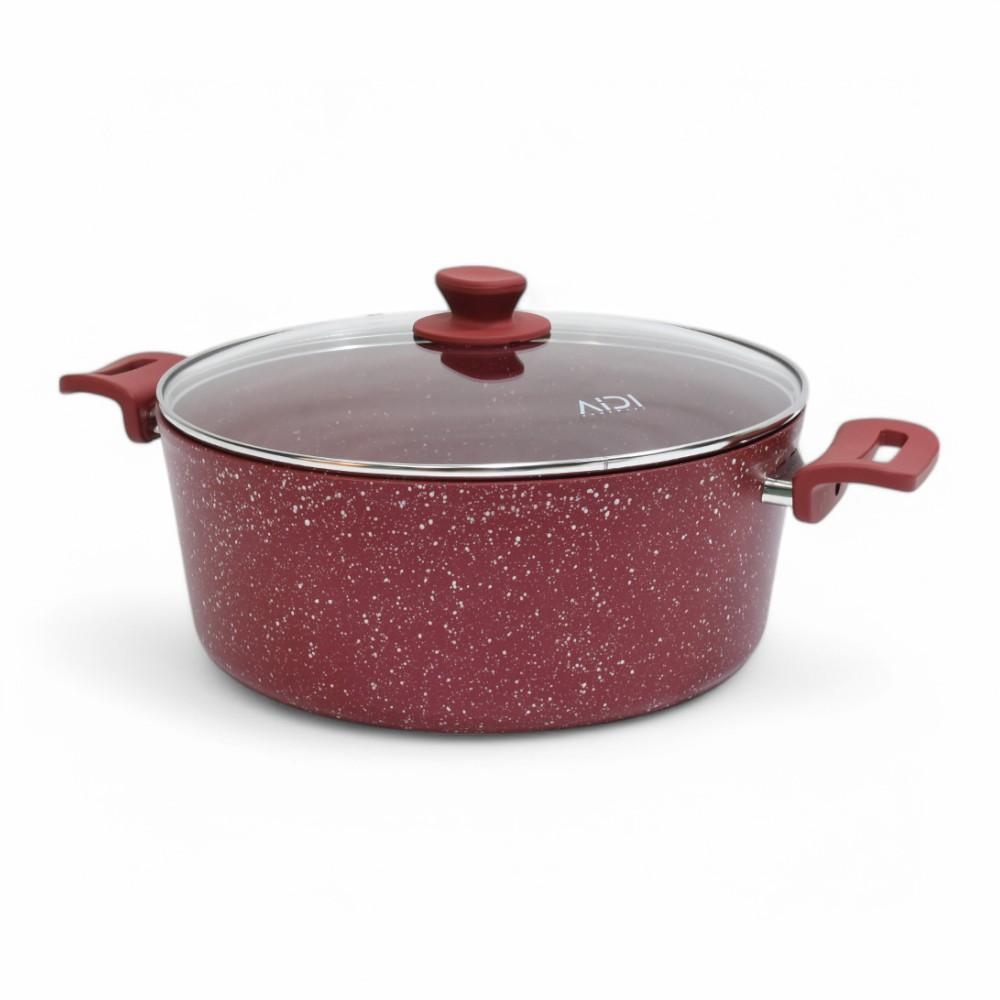 Granite Deep Pot 30CM Red AIDI