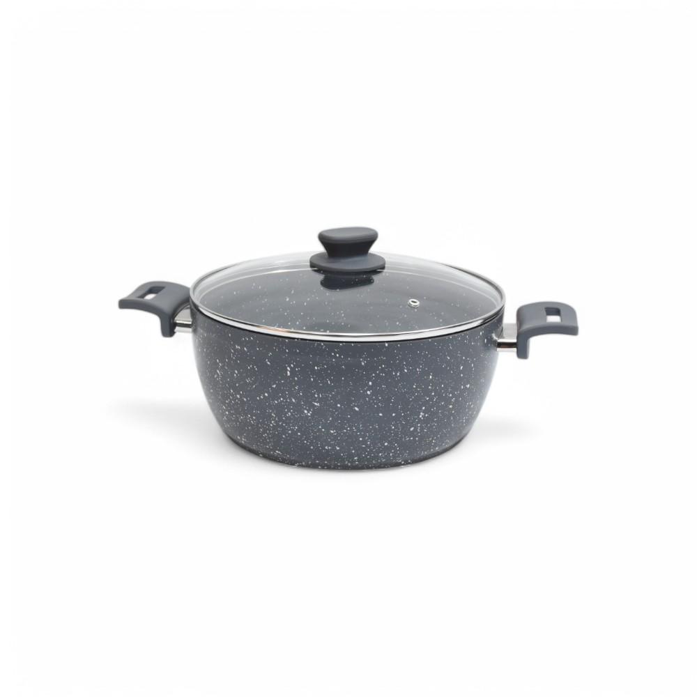 Granite Deep Pot 24CM Grey AIDI