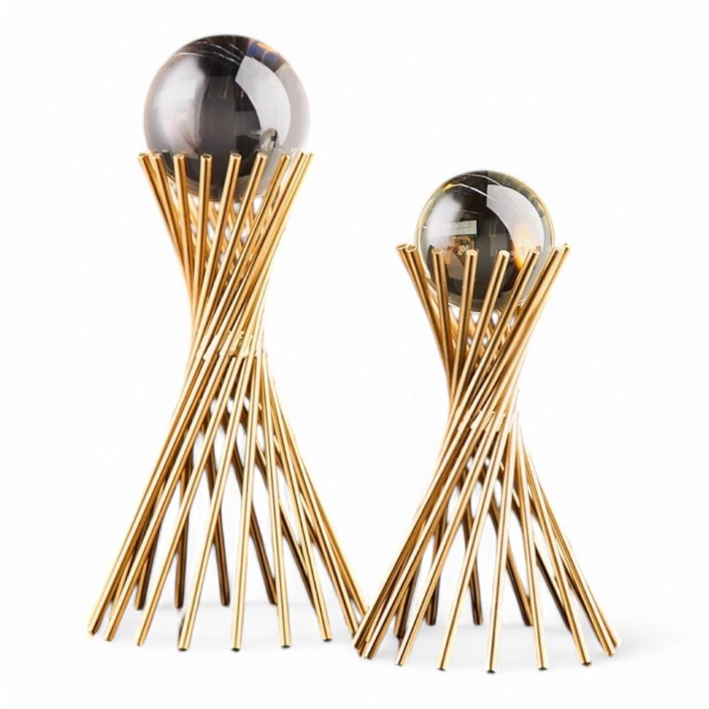 Home Decore Crystal Ball D Cor S 14.5 x 14.5 x 27CM L 15 x 15 x 33CM Diameter of Crystal Ball: 8cm