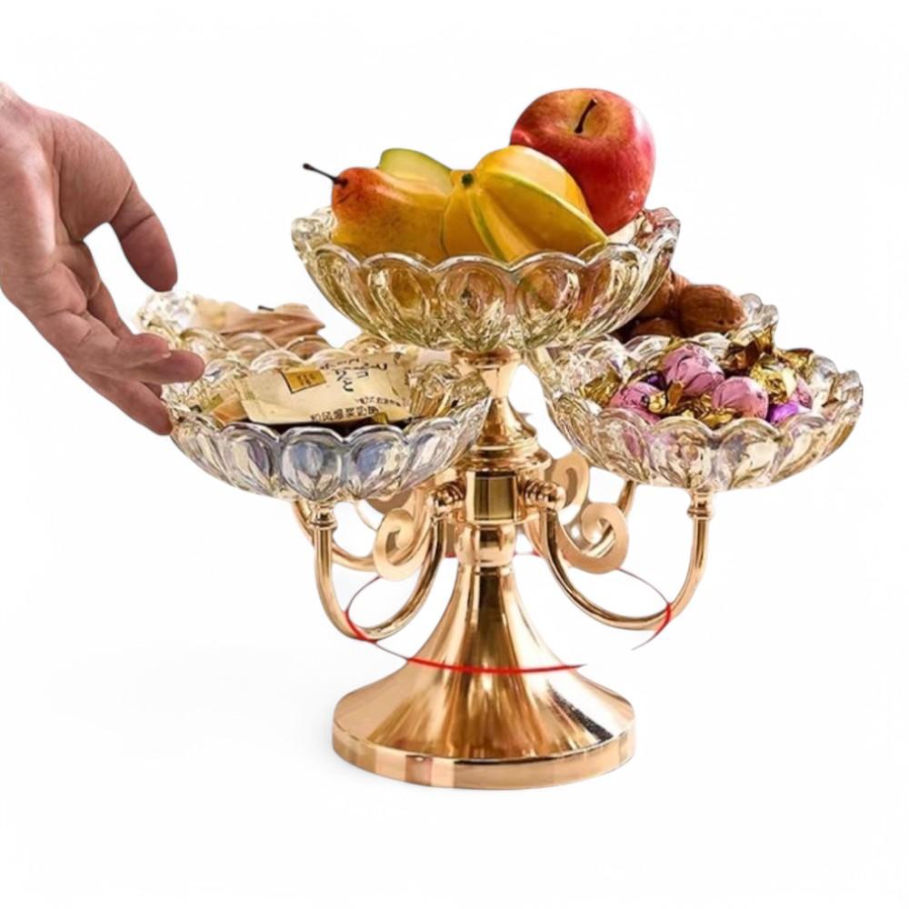 Home Decore Iron with Glass Tray 9.8inch