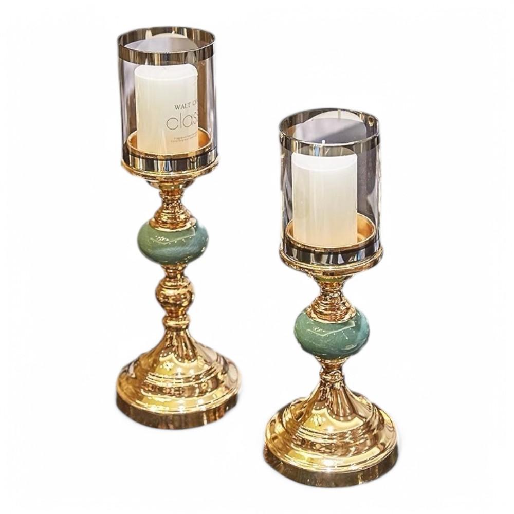 Home Decore Iron Crystal Candle Holder S 12 x 33 L 12 x 35