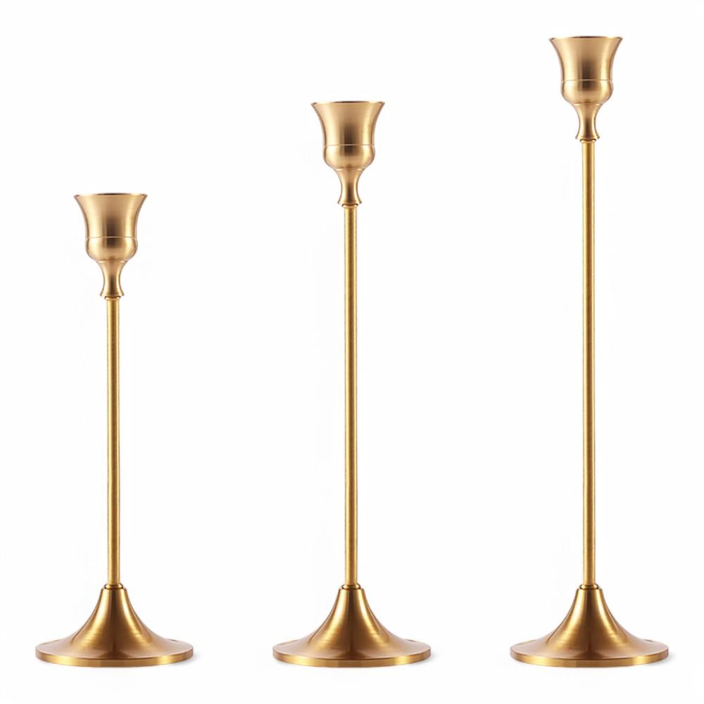 Home Decore Iron Candle Holder S 6.5 x 15 M 6.5 x 18 L 6.5 x 23