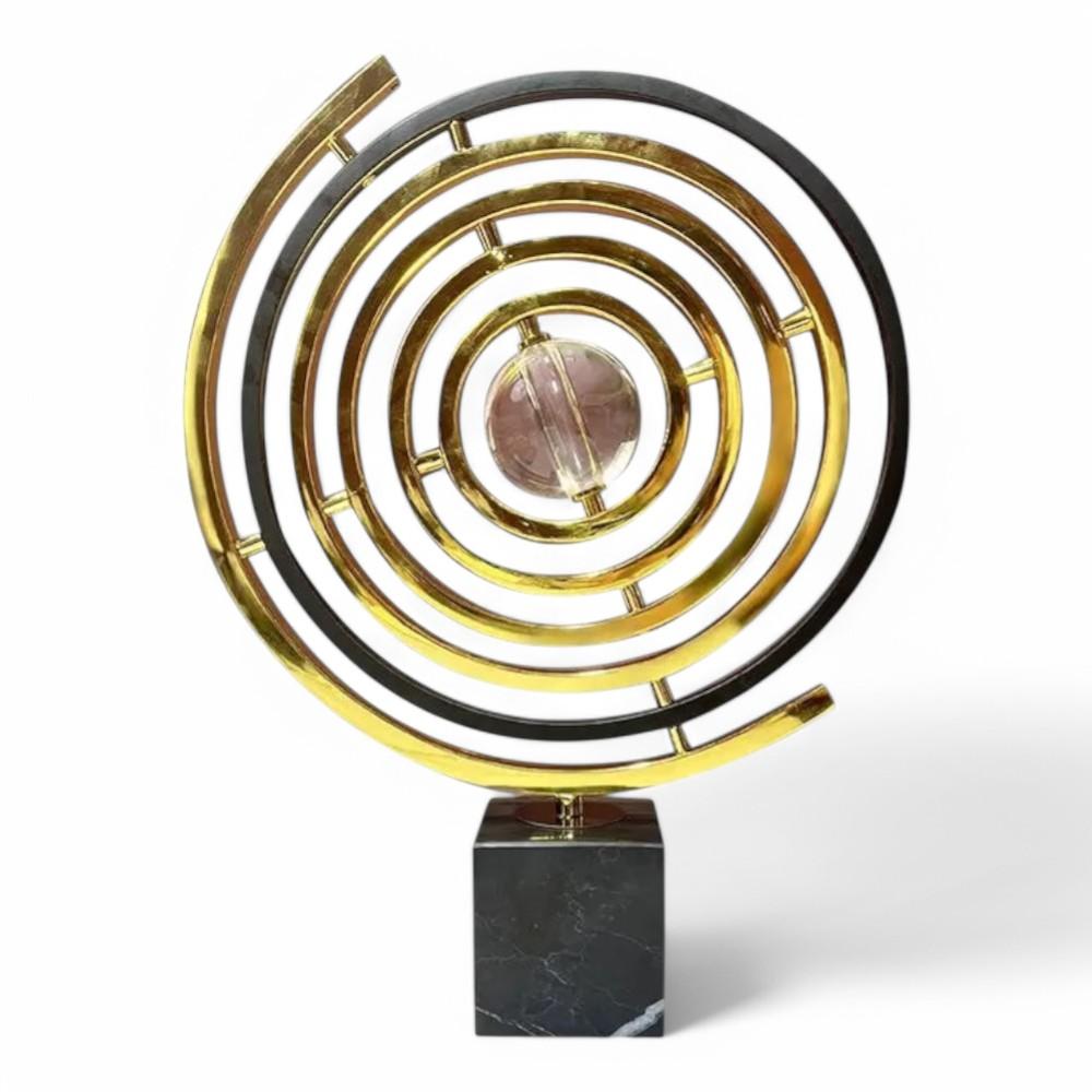 Home Decore Iron D Cor Crystal Ball S 22 x 32 x 8CM L 32 x 42 x 10cm Marble Base