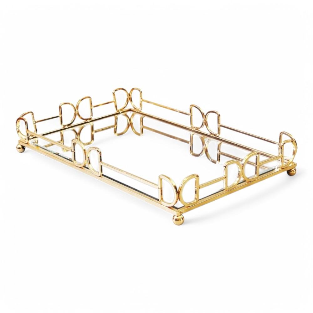 Home Decore Iron with Mirror Tray 35 x 25 x 5.5cm