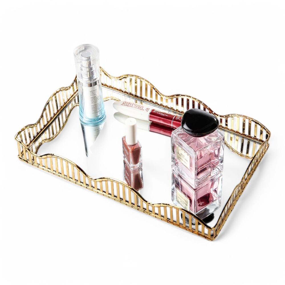 Home Decore Iron with Mirror Tray 24 x 36 x 6.5cm